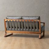 Clarens 2-Seater Leather Couch - Blackwood - Pepper - 5
