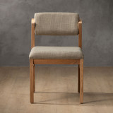 Jozi Fabric Dining Chair - Oak - Juniper Taupe - 3