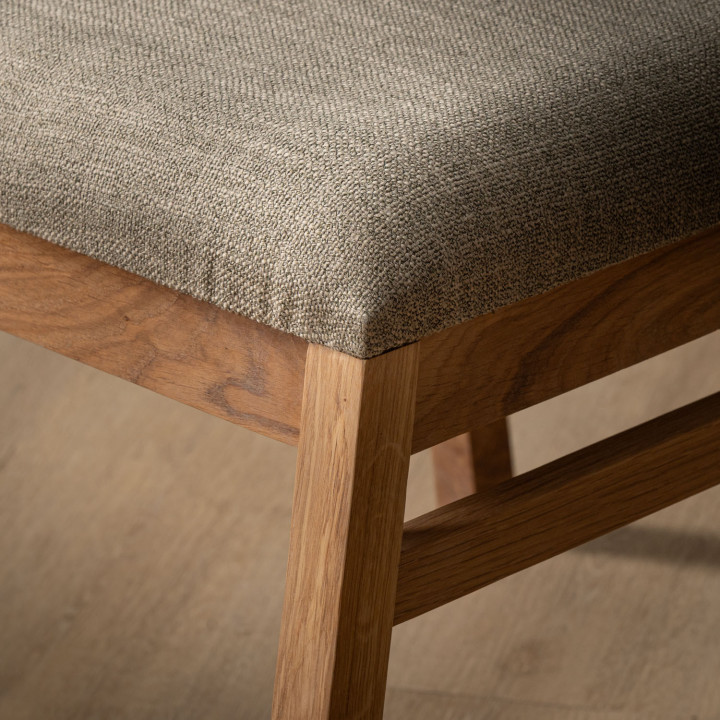 Jozi Fabric Dining Chair - Oak - Juniper Taupe - 7