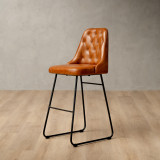 Demo - Kenridge Leather Counter Bar Chair - Bourbon - 1