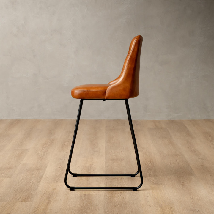 Demo - Kenridge Leather Counter Bar Chair - Bourbon - 3