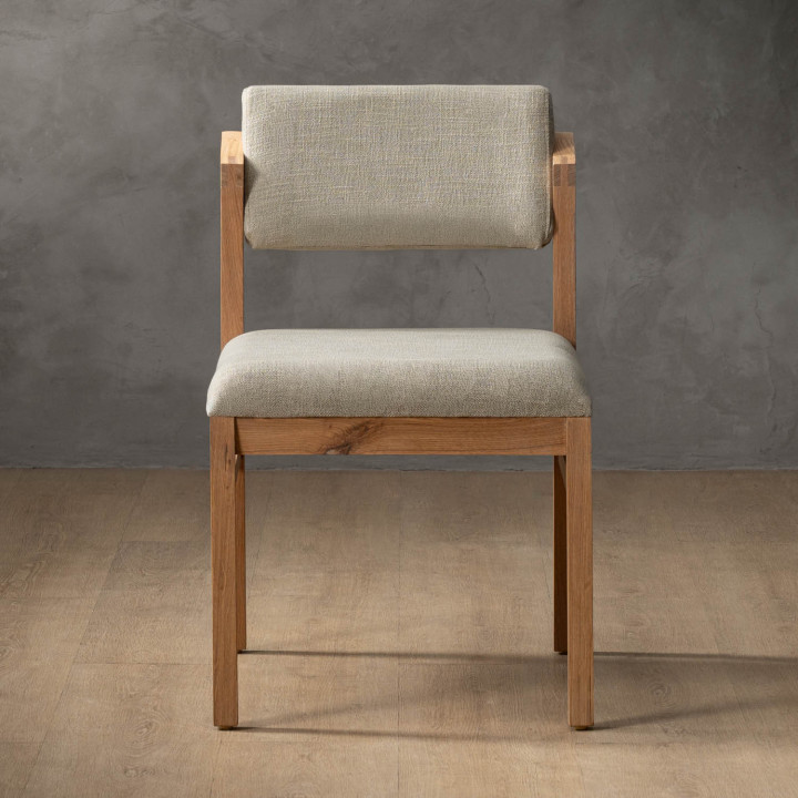 Jozi Fabric Dining Chair - Oak - Juniper Stone - 3