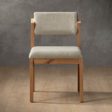 Jozi Fabric Dining Chair - Oak - Juniper Stone - 3