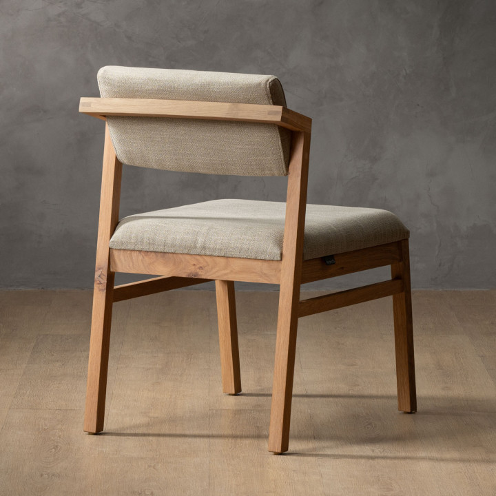 Jozi Fabric Dining Chair - Oak - Juniper Stone - 5