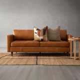 Demo - Glenhaven 3-Seater Leather Couch - Tan - 2