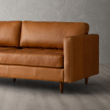 Demo - Glenhaven 3-Seater Leather Couch - Tan - 6