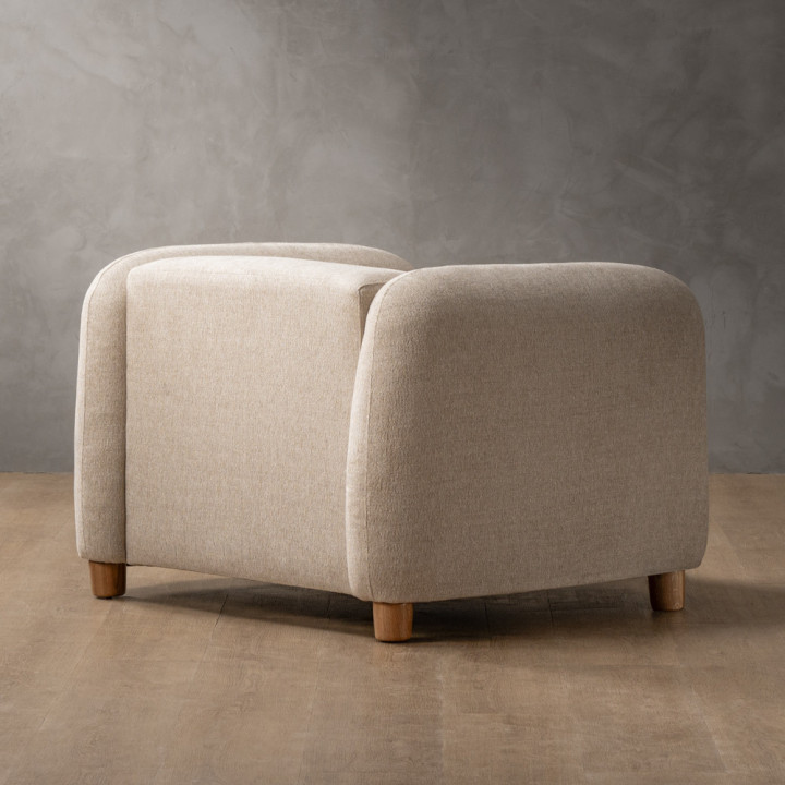 Monteluce Fabric Armchair - Latté - 6