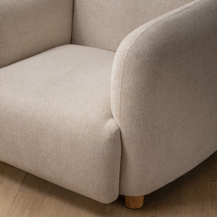 Monteluce Fabric Armchair - Latté - 7