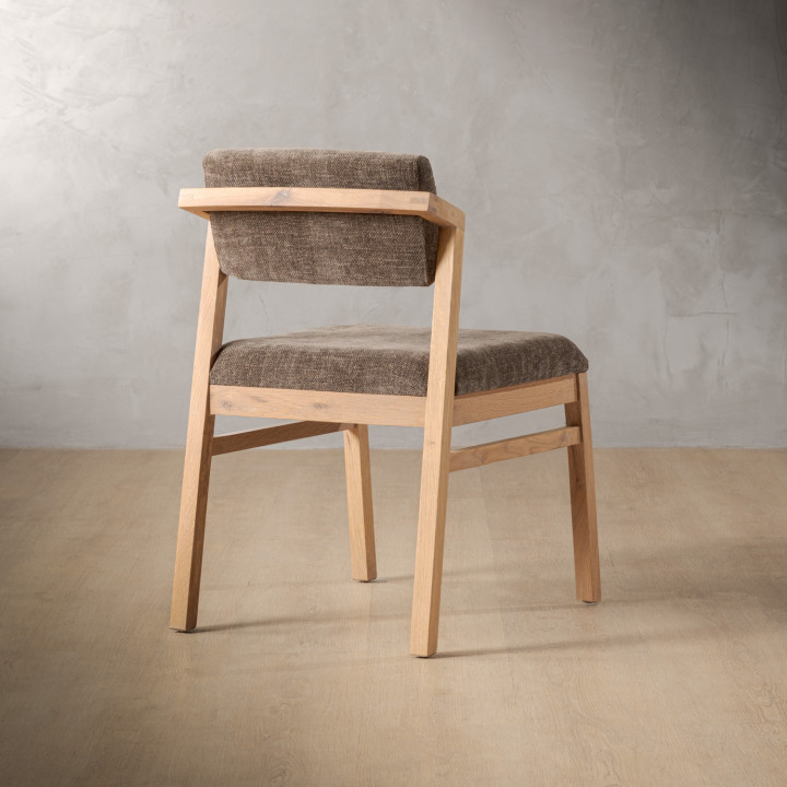 Jozi Fabric Dining Chair - Oak - Fossil Wave - 4