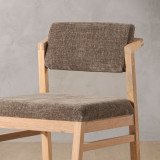 Jozi Fabric Dining Chair - Oak - Fossil Wave - 5