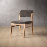 Jozi Fabric Dining Chair - Oak - Storm Wave - 1