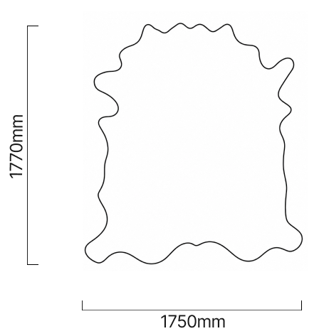 Brazilian Cow Hide Medium Dimensions