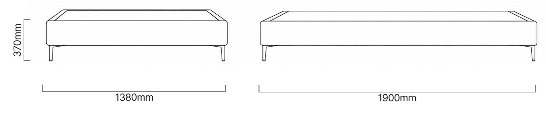 Caravé Bed Base Double Dimensions