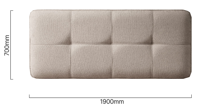Sancturé King Headboard Latté Dimensions