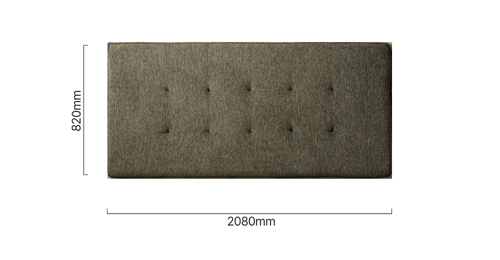 Ravelin King Headboard- Stoneweave Green Dimensions