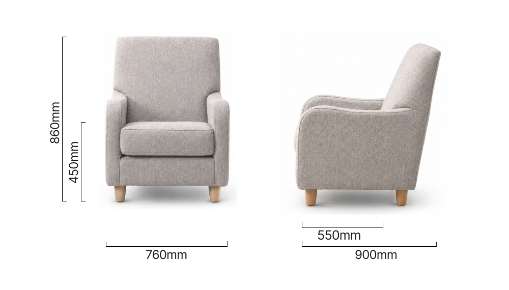 Midlands Fabric Armchair Fennel