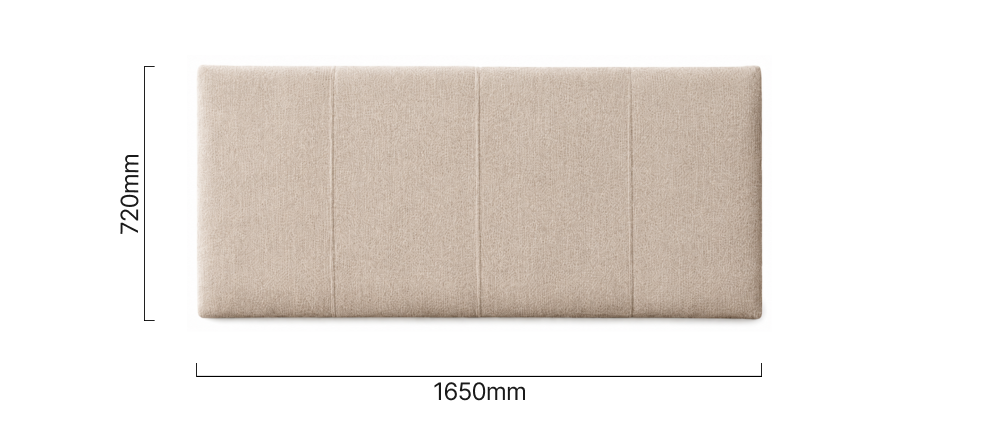 Emberley Headboard Queen Latte Dimensions