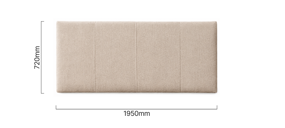 Emberley Headboard King Latté Dimensions