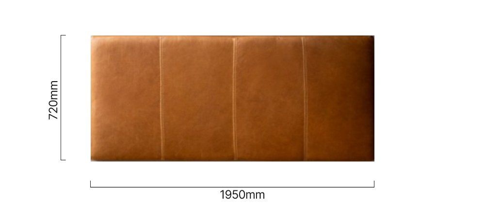 Emberley Headboard King Tan Dimensions