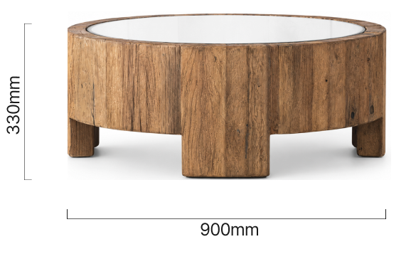 Dunas Round Coffee Table Dimensions