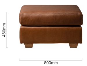 Karoo Leather Ottoman Butterscotch