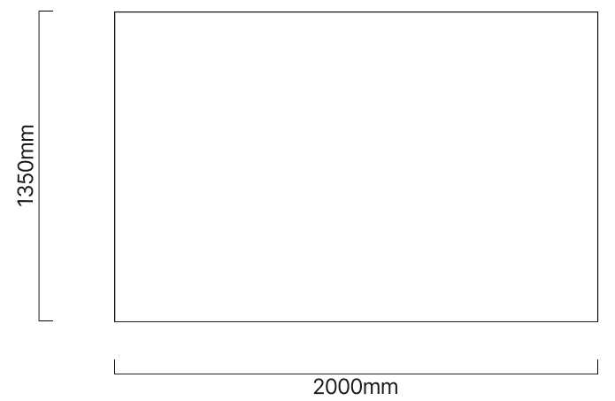 1.35m x 2m Throw Dimensions
