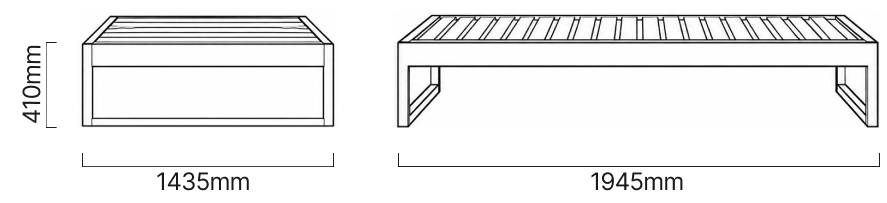 Swazi Bed Base Double Dimensions