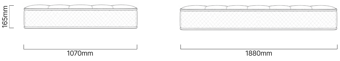 Visco Pedic Serenity Mattress TQ Dimensions
