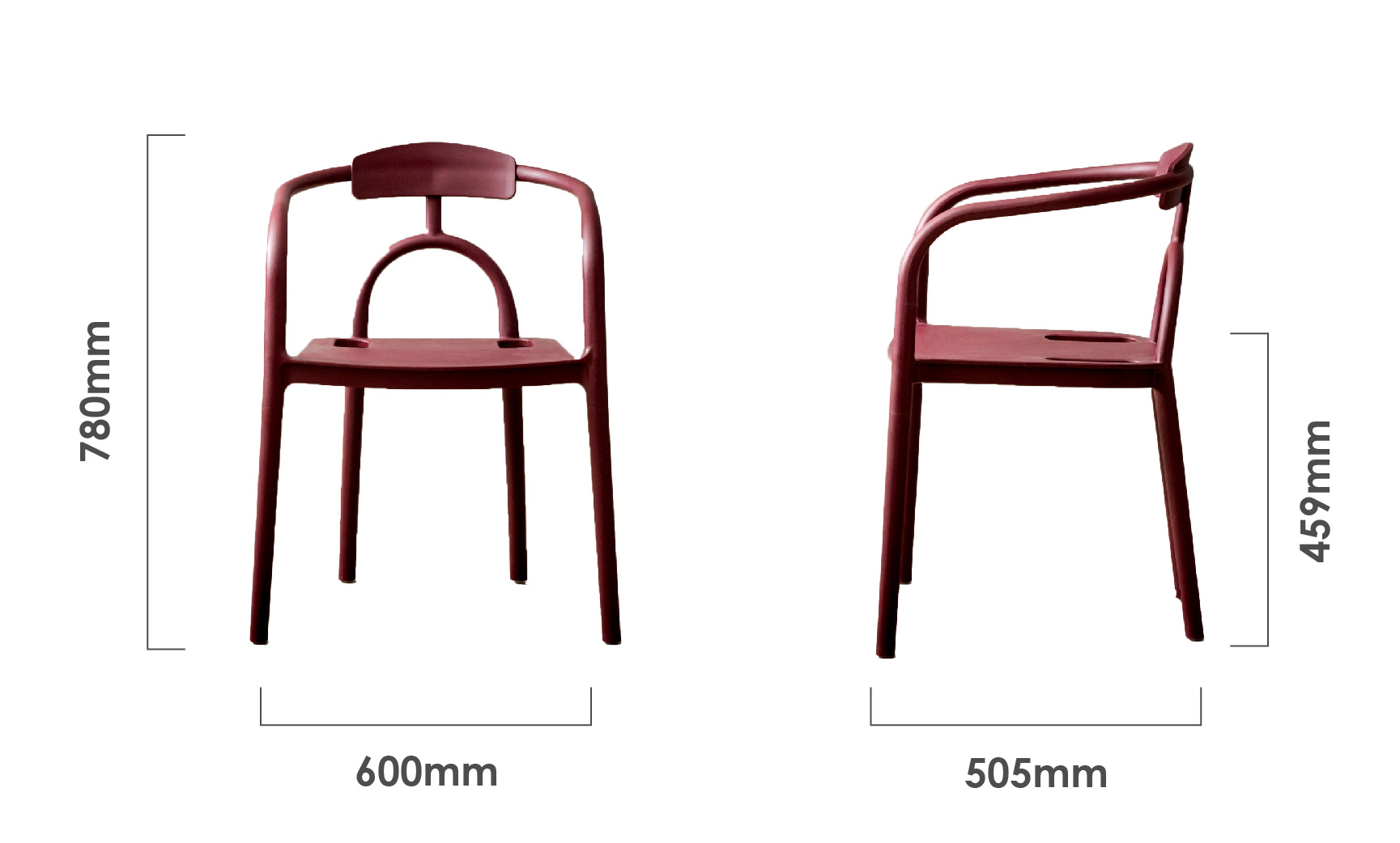 Form Dining Chair Port Dimensions