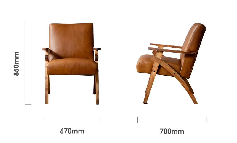 gariep-leather-armchair-blackwood-butterscotch-dimensions