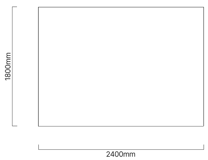 Throw Dimensions 2400mm x 1800mm