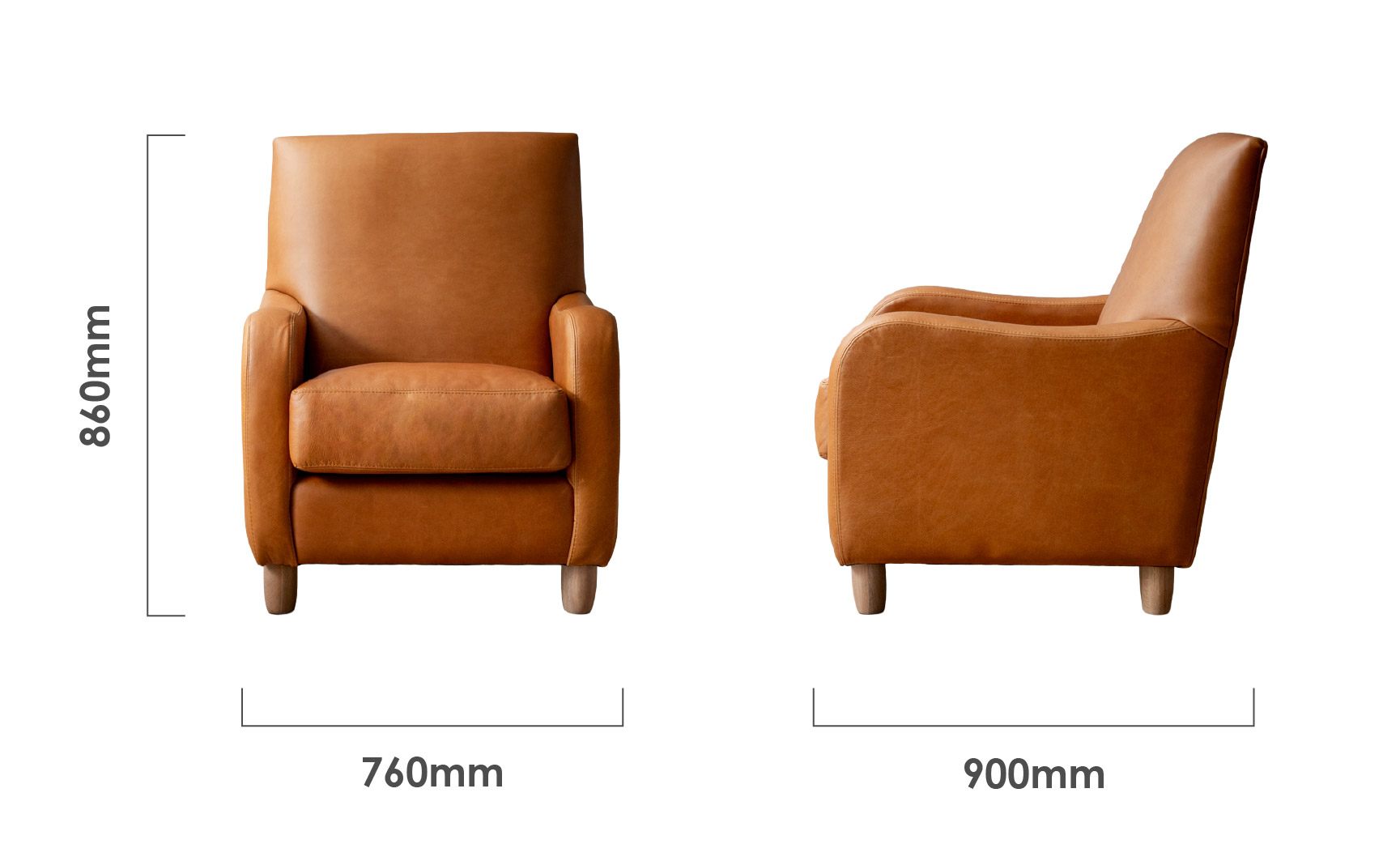 midlands-leather-armchair-ginger-dimensions