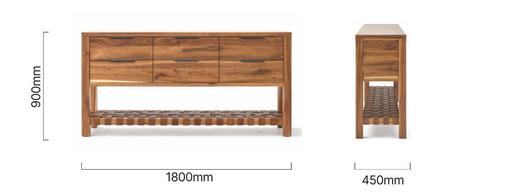 Large Klein Karoo Server Blackwood Dimensions