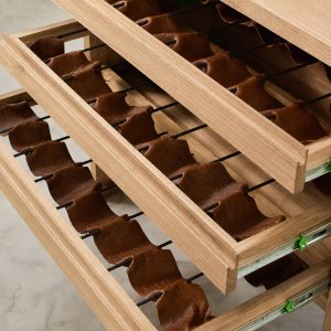 Small Linear Wine Rack Oak
