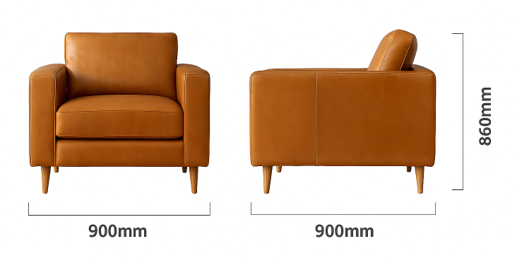 hamlet-leather-armchair-ginger-dimensions