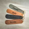 leather keyring-customisable-corpoarte gifting-personalised keyring-leather personalised keyring-leather keyring (oval)