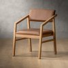 Jozi Leather Carver Chair Oak Butterscotch