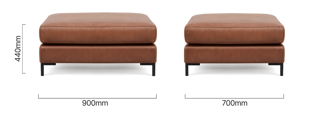 Tulbagh Leather Ottoman Dimensions