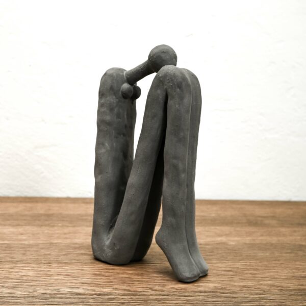 ceramic-head-down-figurine-grey