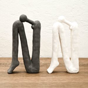 ceramic-head-down-figurine-grey-white