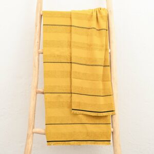 mango-cotton-stripe-bath-sheet-and-hand -towel