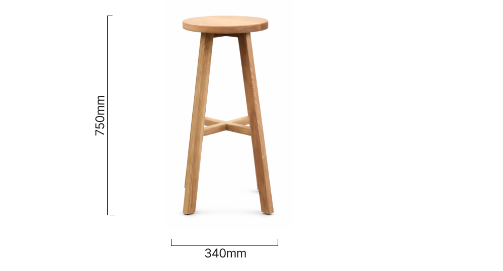 Rhodes_Tall_Bar_Stool_Oak_Dimensions