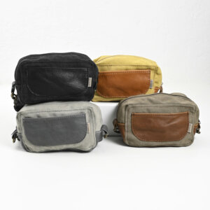 canvas and leather crossbody bag-crossbody bag-canvas bag-moonbag-leather canvas bag-caddy bag-corporate gifting