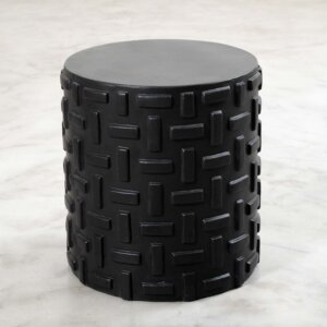 Bricky-Black-garden-stool