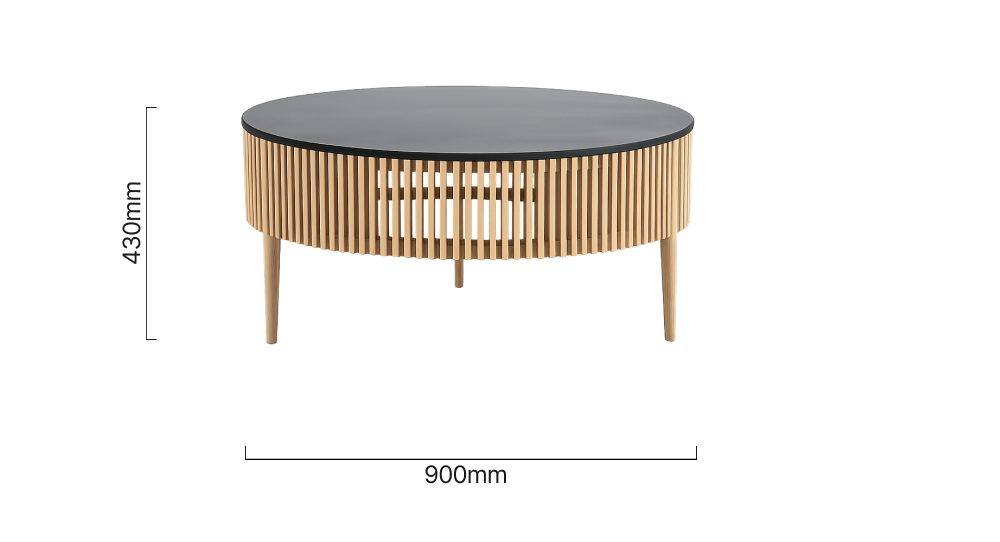 Moremi Coffee Table Black Dimensions