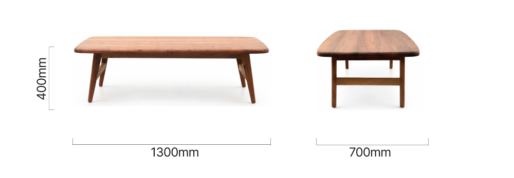 Philadelphia Coffee Table Blackwood Dimensions