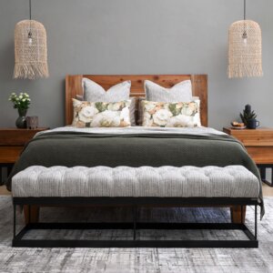 karee-bed-with headboard-blackwood-styled