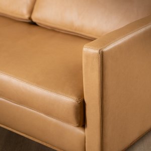 Cape Town 2-Seater Leather Couch Desert