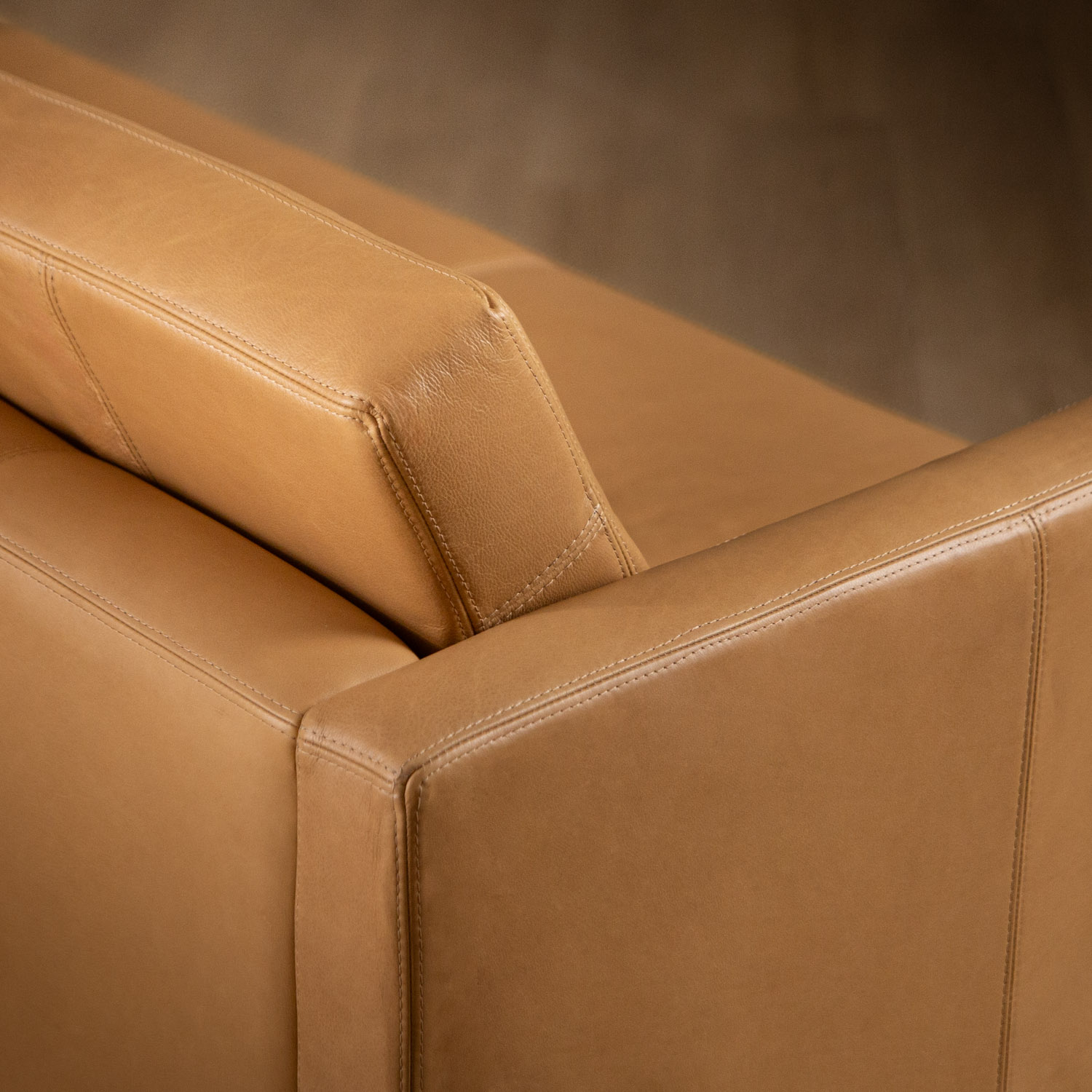 Cape Town 2-Seater Leather Couch Desert