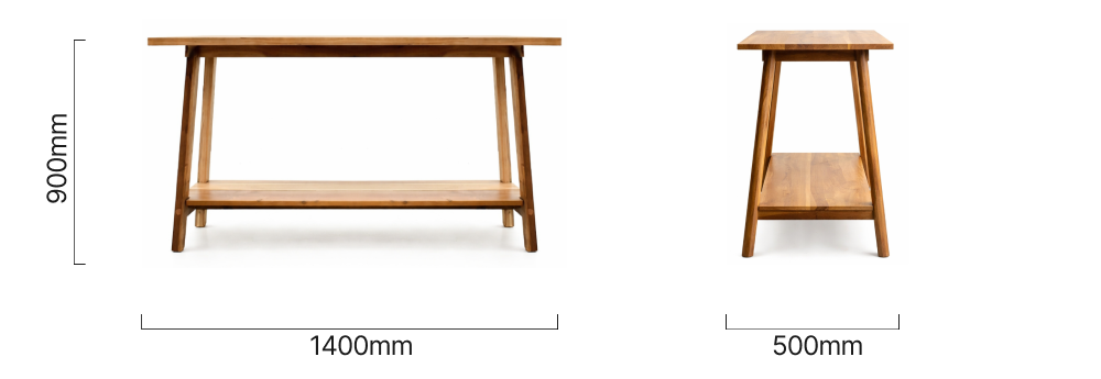 Griekwa Light Server with shelf 1.4m Blackwood Dimensions